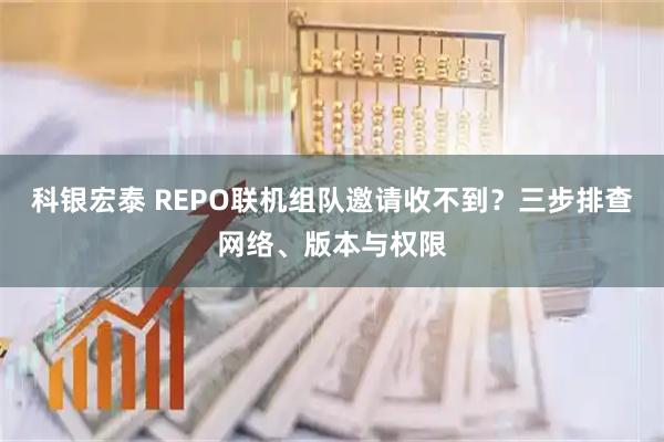 科银宏泰 REPO联机组队邀请收不到？三步排查网络、版本与权限